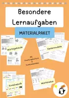Vorschau - Mal- und Bastelvorlagen - Materialpaket 4 Besondere Lernaufgaben - Deckblatt
