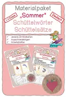 Vorschau - Arbeitsblätter - Materialpaket Schüttelwörter & Schüttelsätze "Sommer" - Deckblatt