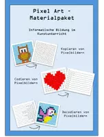 Vorschau - Arbeitsblätter - Materialpaket Pixel Art - Informatische Bildung im Kunstunterricht - Deckblatt