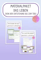 Vorschau - Arbeitsblätter - Materialpaket: Das Leben (Entstehung der Welt + Tod) - Deckblatt
