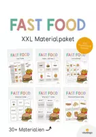 Vorschau - Mal- und Bastelvorlagen - FAST FOOD: XXL Materialpaket für den Englischunterricht - Deckblatt