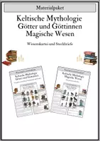 Vorschau - Stationenlernen - Keltische Mythologie - Materialpaket - Wissenskarten und Steckbriefe - Deckblatt