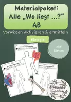 Vorschau - Arbeitsblätter - Materialpaket: Alle "Wo liegt ...? AB + "Finde das Paar" // Biologie Vorwissen aktivieren - Deckblatt