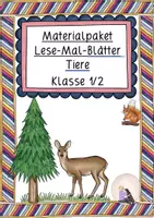 Vorschau - Arbeitsblätter - Materialpaket Lese-Mal-Blätter Tiere differenziert - Deckblatt