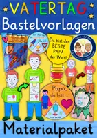 Vorschau - Arbeitsblätter - Vatertag Bastelvorlagen & Malvorlagen SPARPAKET - Deckblatt