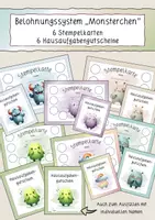 Vorschau - Bildkarten - Belohnungssystem: Stempelkarten und Hausaufgabengutscheine - Deckblatt