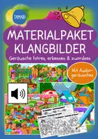 Vorschau - Stundenentwürfe - Materialpaket - Klangbilder Grundschule - Geräusche hören, erkennen & zuordnen | Musik | Fertige Musikstunde | DaZ Unterricht | Sachunterricht | Fertige Vertretungsstunde | Kreative Stunden - Deckblatt