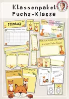 Vorschau - Mal- und Bastelvorlagen - Fuchsklasse Materialpaket | Klassentier Fuchs & Classroom Management - Deckblatt