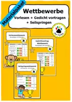 Vorschau - Anderer Materialtyp - Materialpaket Wettbewerbe - vorlesen, Gedicht vortragen, Seilspringen - Deckblatt