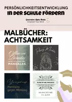 Vorschau - Mal- und Bastelvorlagen - Materialpaket - Malbücher Achtsamkeit - Deckblatt