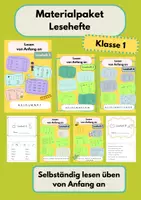 Vorschau - Stationenlernen - Materialpaket "Lesehefte - Lesen üben von Anfang an" - Deckblatt