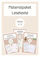 Vorschau - Arbeitsblätter - Materialpaket - Lesetexte - Deckblatt