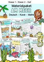 Vorschau - Stundenentwürfe - Materialpaket Sommer Unterwasserwelt basteln und Lesen lernen - Deckblatt