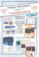 Vorschau - Arbeitsblätter - Materialpaket - Freiarbeitsmaterial Klasse 3-5 - Deckblatt