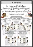Vorschau - Stationenlernen - Ägyptische Mythologie - Materialpaket - Wissenskarten und Steckbriefe - Deckblatt