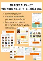 Vorschau - Arbeitsblätter - Wachsendes Materialpaket: Gramática, vocabulario, juegos... - Deckblatt