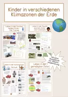 Vorschau - Stundenentwürfe - Materialpaket Kinder in verschiedenen Klimazonen der Erde - Deckblatt