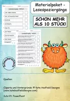 Vorschau - Arbeitsblätter - Wachsendes Materialpaket Lesespaziergänge - differenziert - Deckblatt