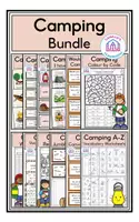 Aperçu - Feuilles d'exercices - Camping - Bundle - Page de couverture