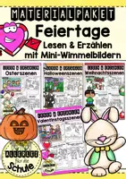 Vorschau - Arbeitsblätter - Materialpaket - Mini-Wimmelbilder zu den Feiertagen - Deckblatt