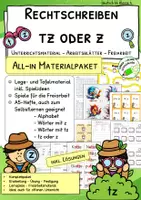 Vorschau - Spiele - All-in-Paket „tz oder z“ – Rechtschreibtraining komplett - Deckblatt