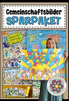 Vorschau - Mal- und Bastelvorlagen - Gemeinschaftsbilder (Kooperative Poster) - SPARPAKET (wachsendes Paket) - Deckblatt