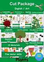 Vorschau - Arbeitsblätter - Materialpaket - Cut / Schneiden Plants - Englisch - Deckblatt