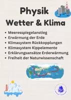 Vorschau - Unterrichtsreihen - PH09 Klimaforschung - Materialpaket - Erwärmung Erde - Klimasystem - Meeresanstieg - Deckblatt