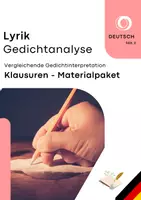 Vorschau - Test - Materialpaket: Vergleichende Gedichtinterpretation - Deckblatt