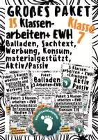Vorschau - Arbeitsblätter - Paket: Deutsch Klassenarbeiten+EWH Klasse 7 - Deckblatt