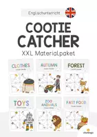 Vorschau - Mal- und Bastelvorlagen - COOTIE CATCHER: XXL Materialpaket für den Englischunterricht (Himmel und Hölle) - Deckblatt