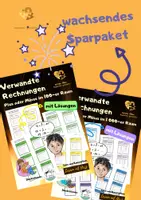 Vorschau - Arbeitsblätter - Sparpaket: Verwandte Rechnungen (Plus/Minus) - Deckblatt