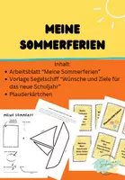 Vorschau - Arbeitsblätter - Materialpaket - Sommerferien 1 - Deckblatt