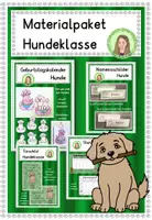 Vorschau - Mal- und Bastelvorlagen - Materialpaket Hundeklasse Klassentier Hund - Deckblatt
