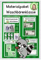 Vorschau - Arbeitsblätter - Materialpaket Waschbärenklasse Klassentier Waschbär - Deckblatt