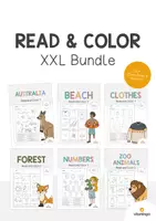 Vista previa - Hojas de trabajo - READ AND COLOR: Paquete XXL para la clase de inglés - Portada