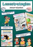 Vorschau - Arbeitsblätter - Lesestrategien Materialpaket Grundschule - Deckblatt