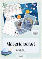 Vorschau - Stationenlernen - Materialpaket: Im Weltall - Deckblatt
