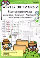 Vorschau - Arbeitsblätter - Wörter mit tz und z – Rechtschreibtraining kompakt - Deckblatt
