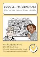 Vorschau - Stundenentwürfe - Doodle Kunst Unterricht Grundschule – kreative Zeichenideen ohne Vorbereitung - Deckblatt