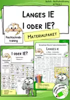 Vorschau - Arbeitsblätter - Materialpaket "ie und i" - Legematerial, Arbeitsblätter, Übung, Festigung - Deckblatt