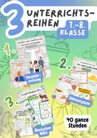 Vorschau - Stundenentwürfe - XXL Sparkpaket - 3 fertige Unterrichtsreihen für die 7/8. Klasse, Biologie, 40 fertige Stunden | Sexualerziehung, Immunsystem, Ökosystem Wald - Deckblatt