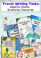 Vorschau - Arbeitsblätter - Travel Writing Materialpaket Englischunterricht - Deckblatt