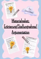 Vorschau - Arbeitsblätter - Materialpaket ABs zur Erörterung/Stellungnahme/Argumentieren - Deckblatt