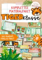 Vorschau - Arbeitsblätter - Tigerklasse | XL Sparpaket | classroom management | Klassenzimmer | Klassenraum verschönern - Deckblatt