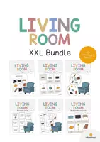 Vista previa - Manualidades / Dibujos para colorear - LIVING ROOM: Paquete XXL de materiales para la clase de inglés (Sala de estar) - Portada