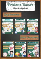 Vorschau - Arbeitsblätter - Present Tense - Englisch Grammatik Materialpaket - Deckblatt