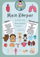 Vorschau - Arbeitsblätter - Mein Körper/ Body Parts - Großes CLIL Materialpaket (Englisch und Sachunterricht) - Deckblatt