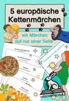 Vorschau - Fördermaterial/Inklusion - MATERIALPAKET: 5 europäische Kettenmärchen - auf je einer Seite - Deckblatt