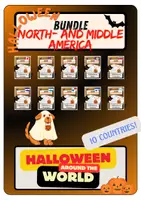 Vorschau - Arbeitsblätter - Bundle - Halloween Around the World - North and Middle America - Deckblatt
